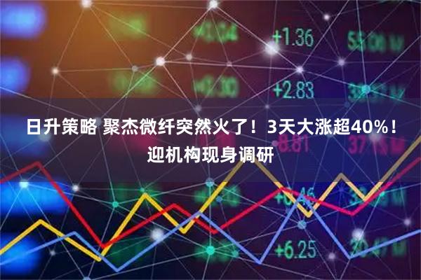 日升策略 聚杰微纤突然火了！3天大涨超40%！迎机构现身调研